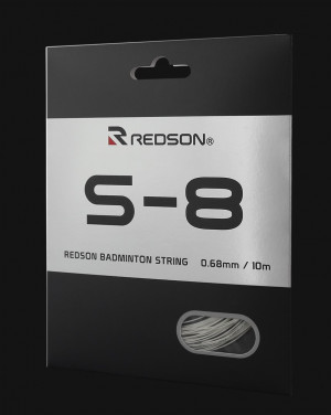 REDSON - Naciąg do badmintona S-8 white (0,68 mm) - 1 set (10 m)